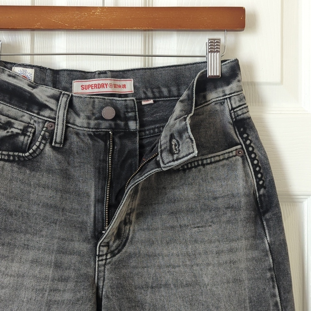 Superdry Classic High Waisted Straight Leg Rigid Jeans Lenox Grey 26/30 - Picture 7 of 16